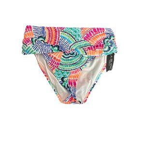 La Blanca Womens Berry Multi High-Waist Bikini Bottom With UPF 50+